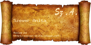 Szever Anita névjegykártya